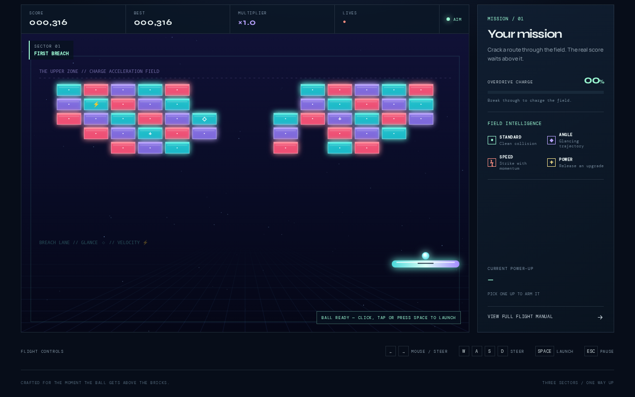 Screenshot of OVERDRIVE — Break through. Go beyond. played on a desktop browser