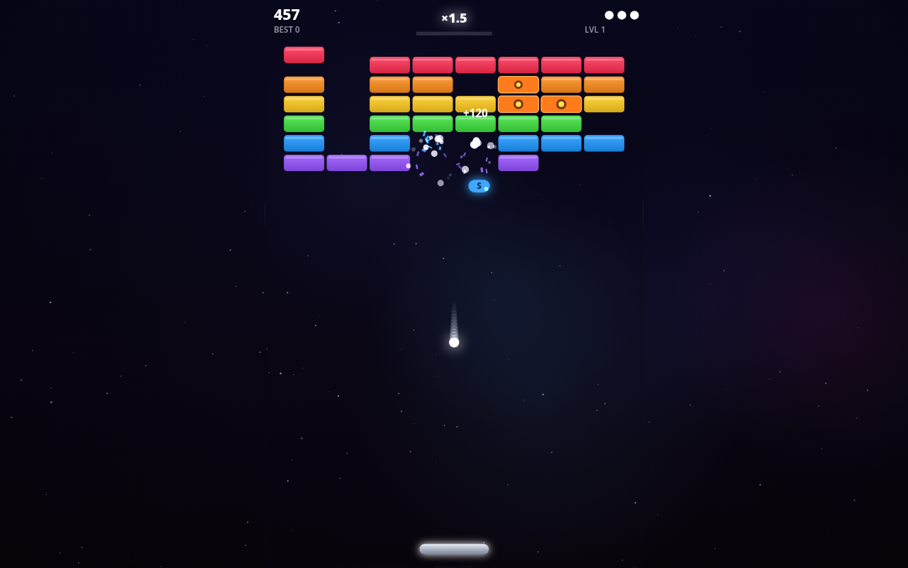 Screenshot of Breakthrough played on a desktop browser
